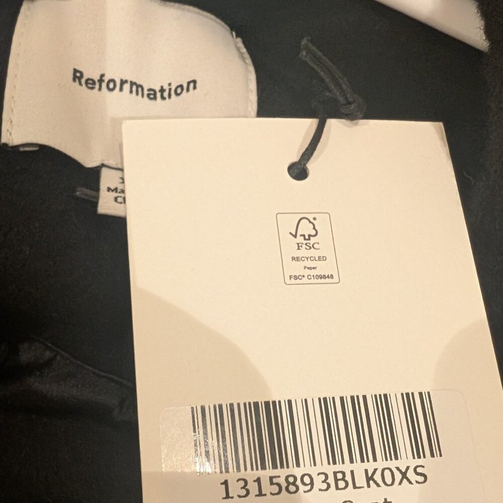 Reformation Black Trench Coat